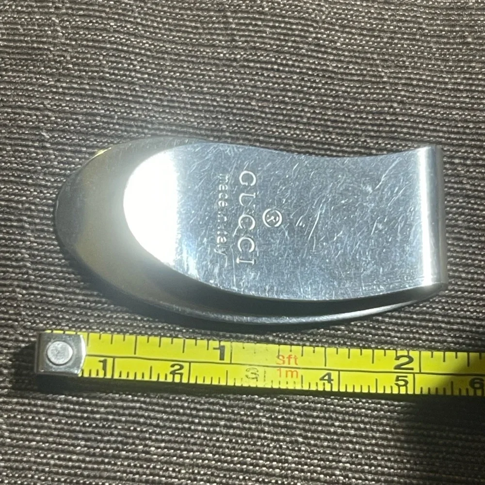 Gucci Silver Tone Stainless Steel Money Clip